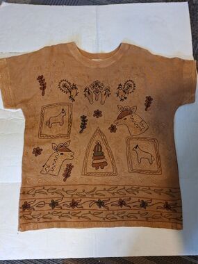 Effect Creazion! Vtg India Blouse Animal Birds Embroidered Size L Gorgeous